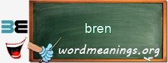 WordMeaning blackboard for bren